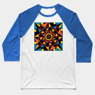 Geometric Compass Orange Palette Baseball T-Shirt